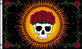 Wholesale GRACIOUSLY DEPARTED SKULL AND ROSES 3 X 5 FLAG ( sold by the piece )